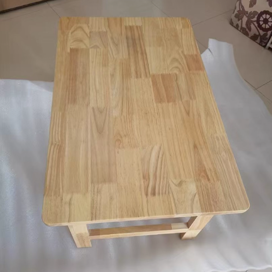 Traditional Japanese Medium-Density Fiberboard Rounded Rectangular Ended Table 1-Tier Folding Design For Living Room