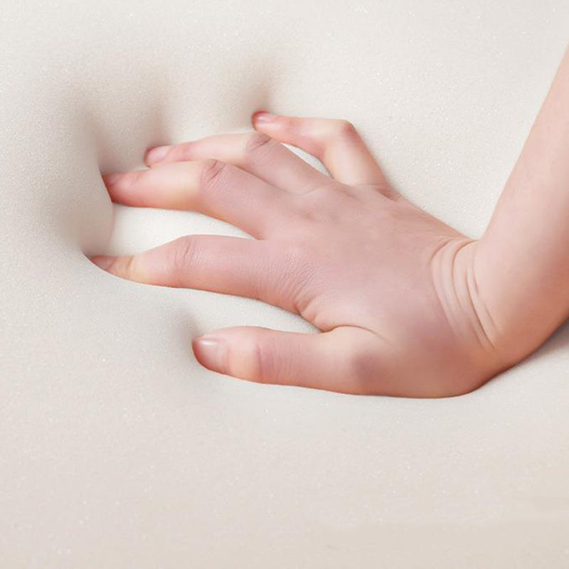 Taburete bajo moderno minimalista de tela de borreguillo color crema — Estructura de madera maciza, diseño sin reposabrazos para sala de estar