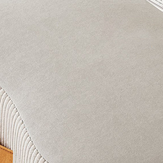 Contemporary Nordic Cuboid Portable Synthetic Fabric Pine Footstool Backless Armless For Living Room
