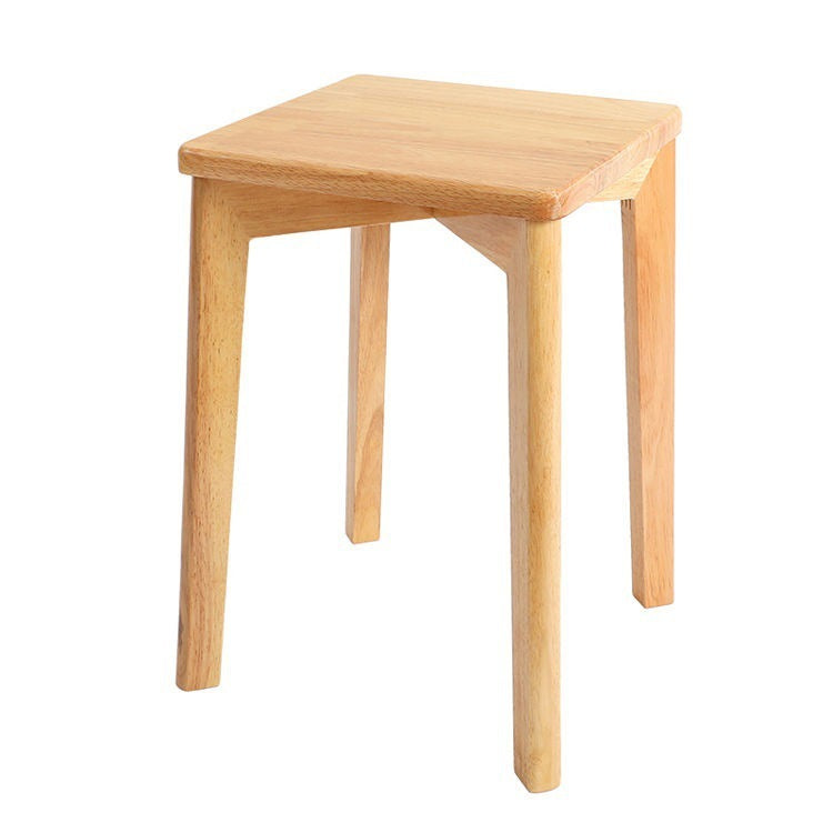 Taburete bajo de caucho cuadrado, elegante, moderno y minimalista, sin respaldo ni reposabrazos para comedor
