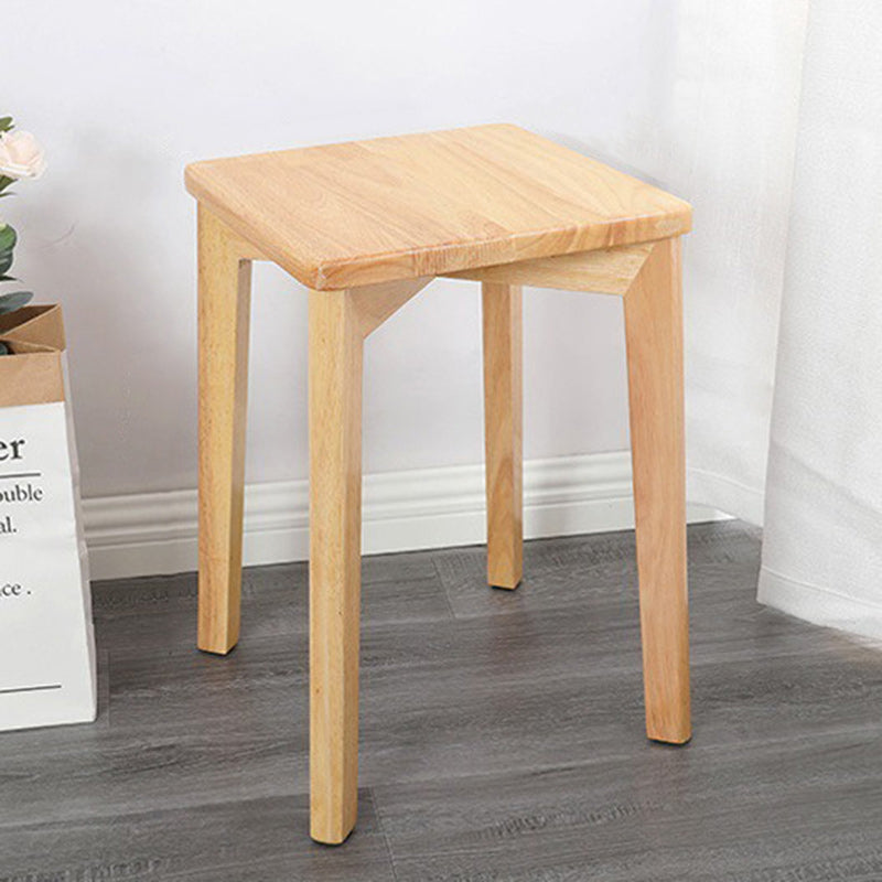 Taburete bajo de caucho cuadrado, elegante, moderno y minimalista, sin respaldo ni reposabrazos para comedor