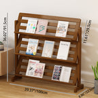 Contemporary Simplicity Square Oblique Bamboo Synthetic Rattan Weaving Bookshelf 3 - Tier For Living Room