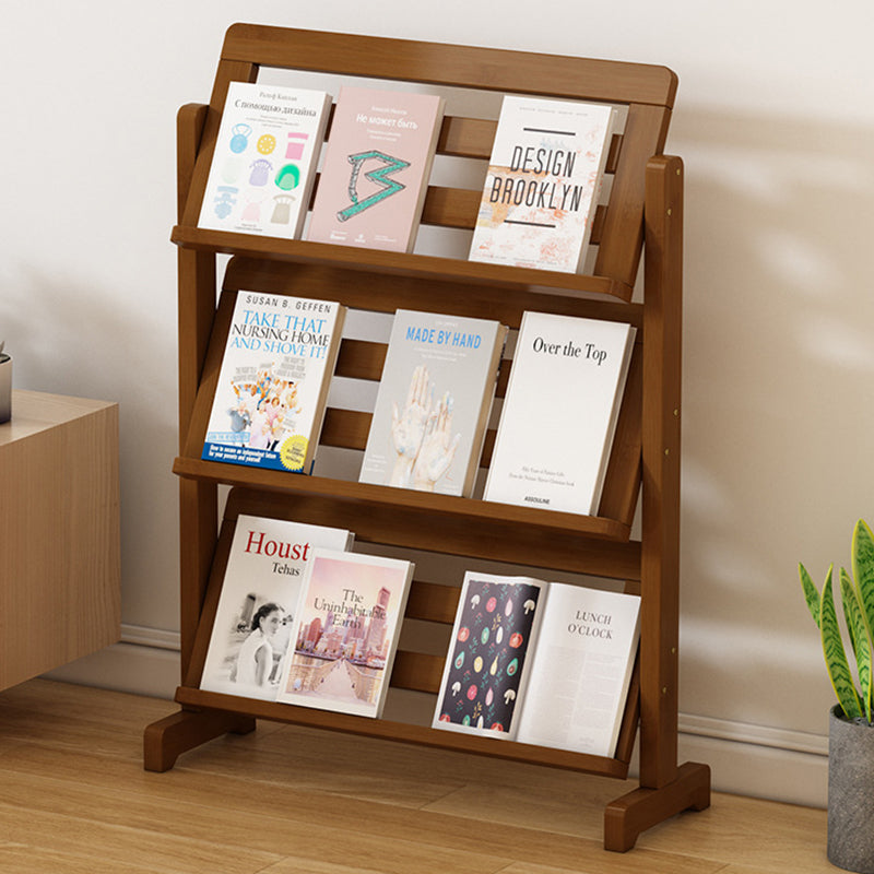 Contemporary Simplicity Square Oblique Bamboo Synthetic Rattan Weaving Bookshelf 3 - Tier For Living Room