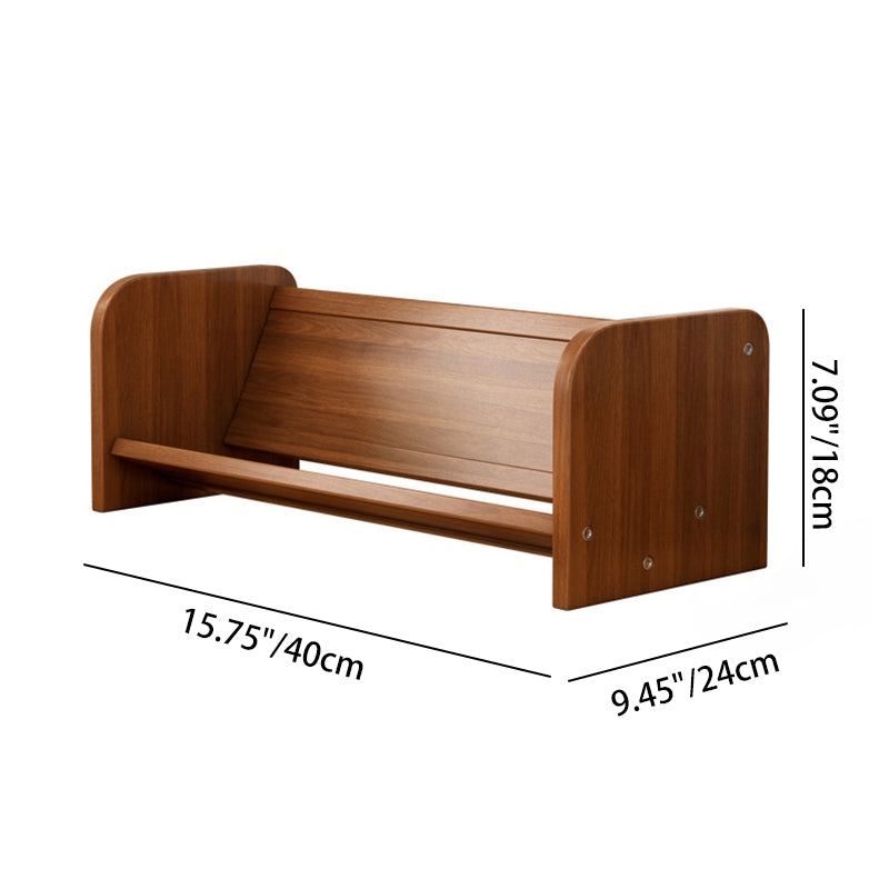 Contemporary Simplicity Rectangle Bamboo Medium Density Fiberboard Bookshelf 1 - Tier For Study