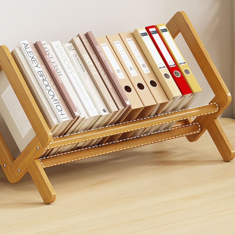 Modern Minimalist Rhombus Nan Bamboo Bookshelf For Living Room