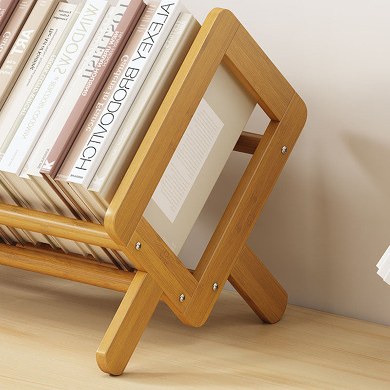 Modern Minimalist Rhombus Nan Bamboo Bookshelf For Living Room