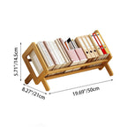 Modern Minimalist Rhombus Nan Bamboo Bookshelf For Living Room
