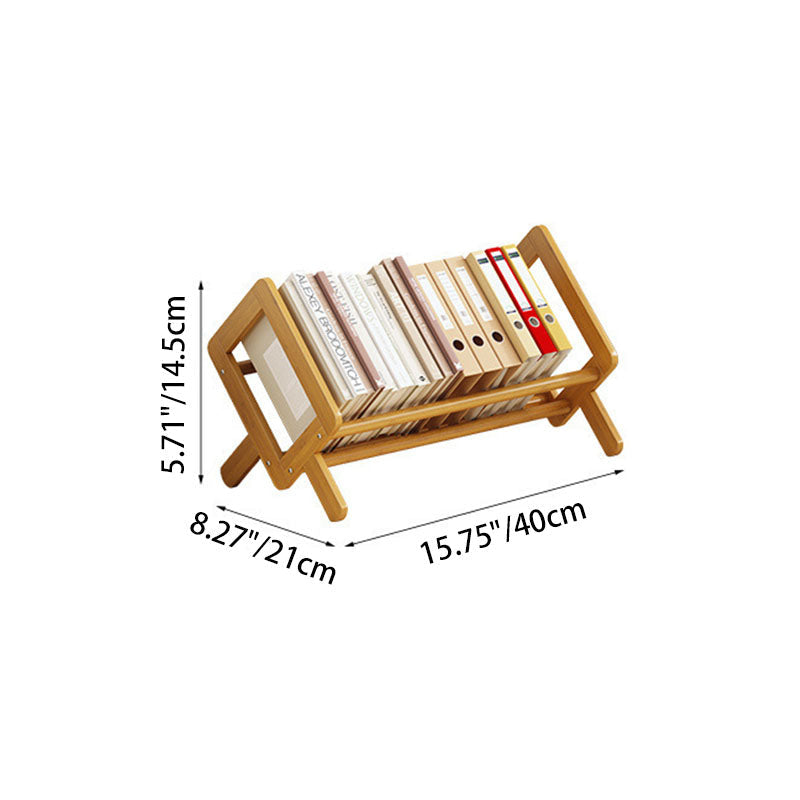 Modern Minimalist Rhombus Nan Bamboo Bookshelf For Living Room