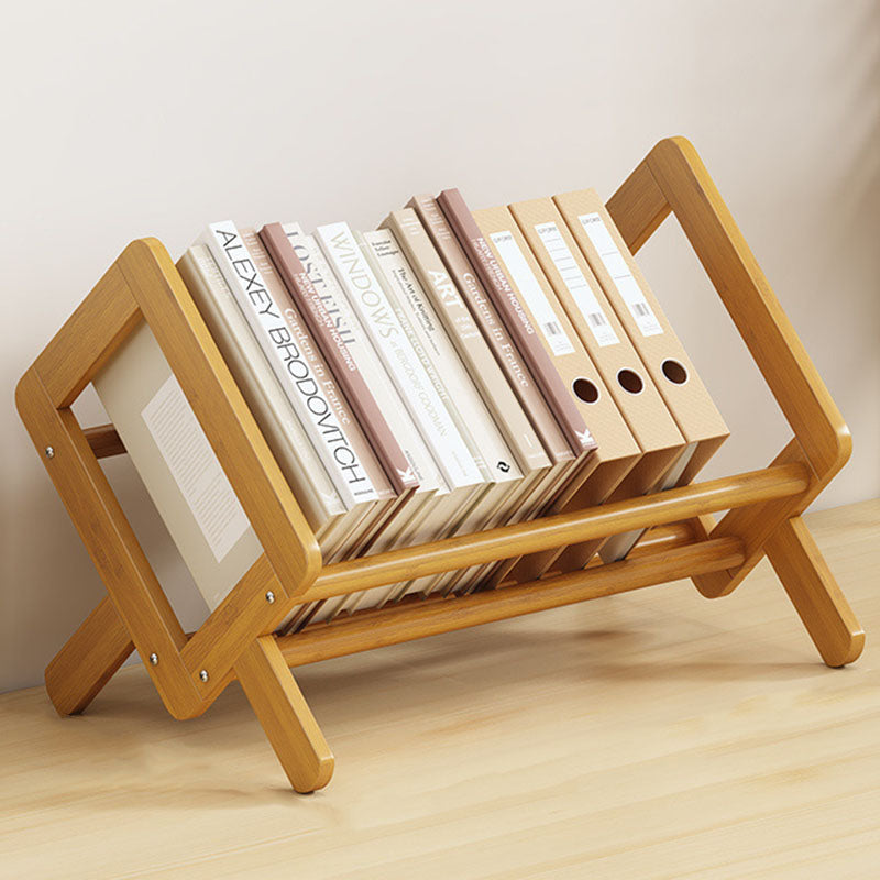 Modern Minimalist Rhombus Nan Bamboo Bookshelf For Living Room