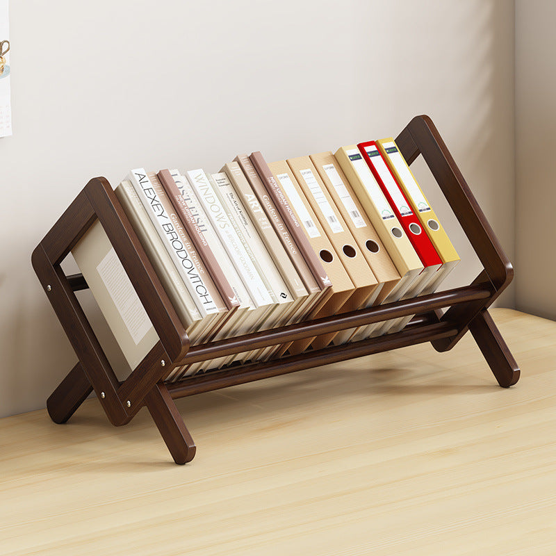 Modern Minimalist Rhombus Nan Bamboo Bookshelf For Living Room