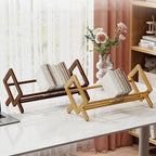 Modern Minimalist Rhombus Nan Bamboo Bookshelf For Living Room