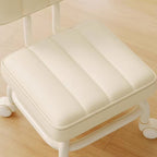 Modern Minimalist PU Leather & PP Plastic Square Low Stool - Swivel & Portable Seating for Bedroom & Living Room