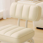 Modern Minimalist PU Leather & PP Plastic Square Low Stool - Swivel & Portable Seating for Bedroom & Living Room