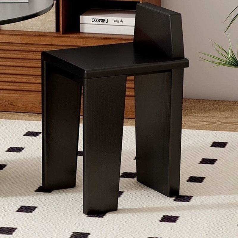 Handcrafted Traditional French Solid Wood Square Low Stool for Bedroom, Living Room & Dining Room