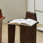 Handcrafted Traditional French Solid Wood Square Low Stool for Bedroom, Living Room & Dining Room