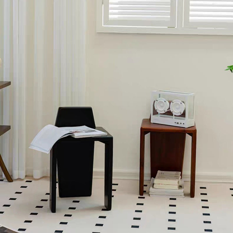 Handcrafted Traditional French Solid Wood Square Low Stool for Bedroom, Living Room & Dining Room