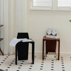 Handcrafted Traditional French Solid Wood Square Low Stool for Bedroom, Living Room & Dining Room