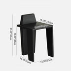 Handcrafted Traditional French Solid Wood Square Low Stool for Bedroom, Living Room & Dining Room
