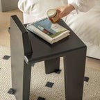 Handcrafted Traditional French Solid Wood Square Low Stool for Bedroom, Living Room & Dining Room
