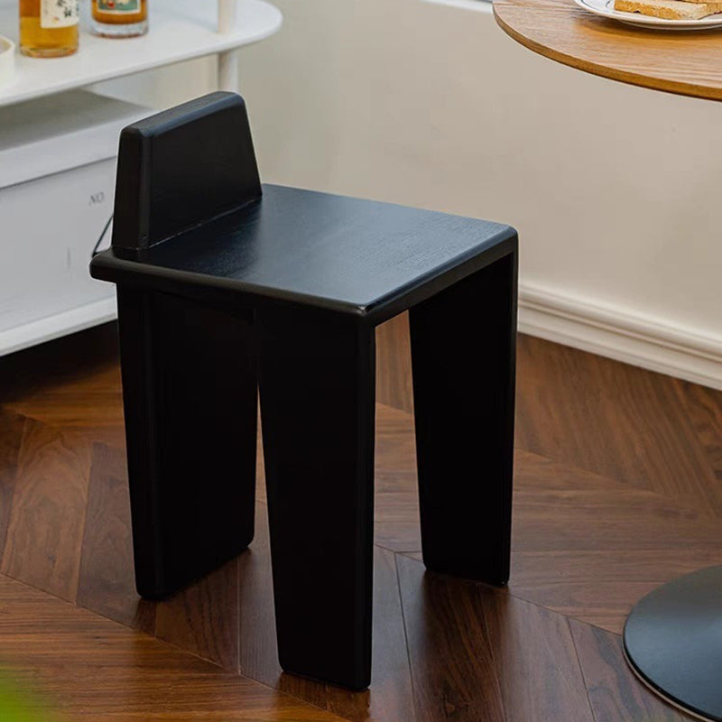 Handcrafted Traditional French Solid Wood Square Low Stool for Bedroom, Living Room & Dining Room