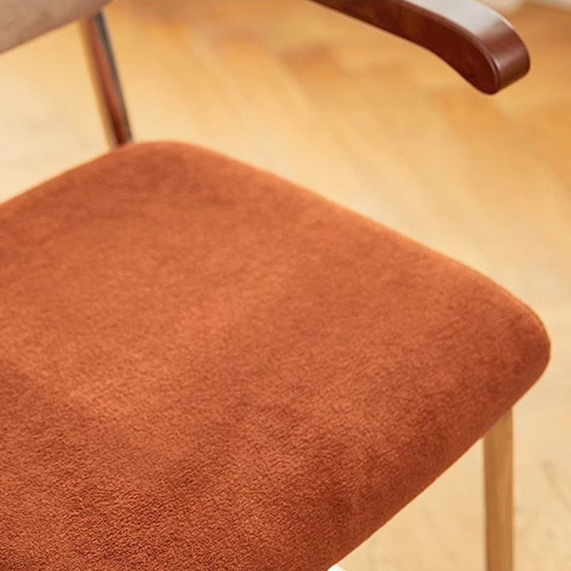 Traditional Vintage Ergonomics Lune Flannelette Iron Solid Wood Sponge Desk Chair Backrest Armrest For Home Office