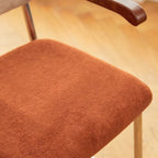 Traditional Vintage Ergonomics Lune Flannelette Iron Solid Wood Sponge Desk Chair Backrest Armrest For Home Office