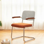 Traditional Vintage Ergonomics Lune Flannelette Iron Solid Wood Sponge Desk Chair Backrest Armrest For Home Office