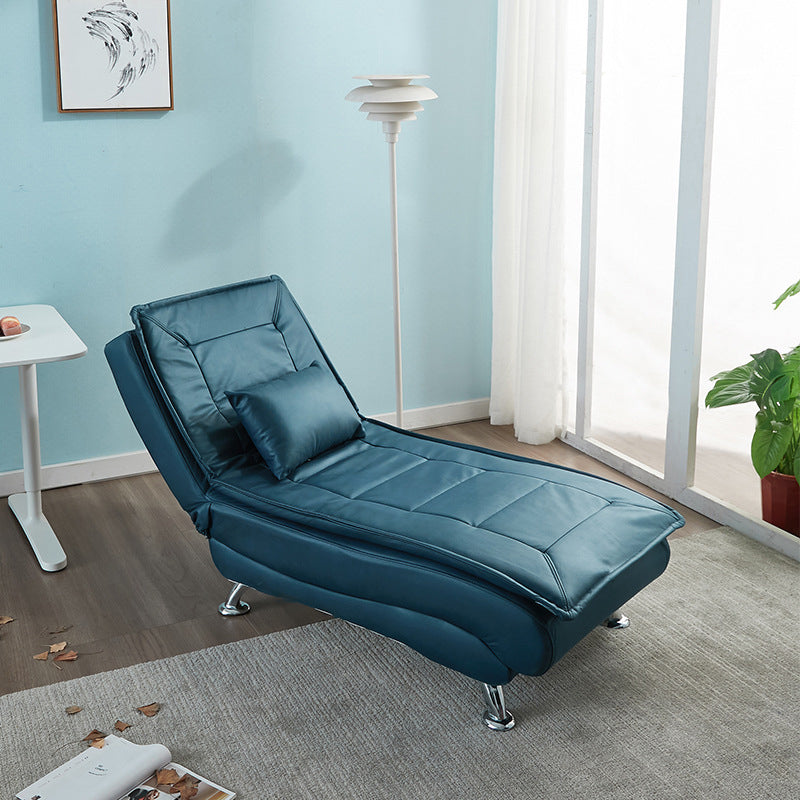 Contemporary Luxury Armless Recliner with Solid Wood Frame – Adjustable Backrest, Plush Sherpa Fabric, Sponge Cushion, Long-Strip Design for Living Room & Bedroom