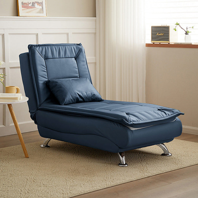 Contemporary Luxury Armless Recliner with Solid Wood Frame – Adjustable Backrest, Plush Sherpa Fabric, Sponge Cushion, Long-Strip Design for Living Room & Bedroom