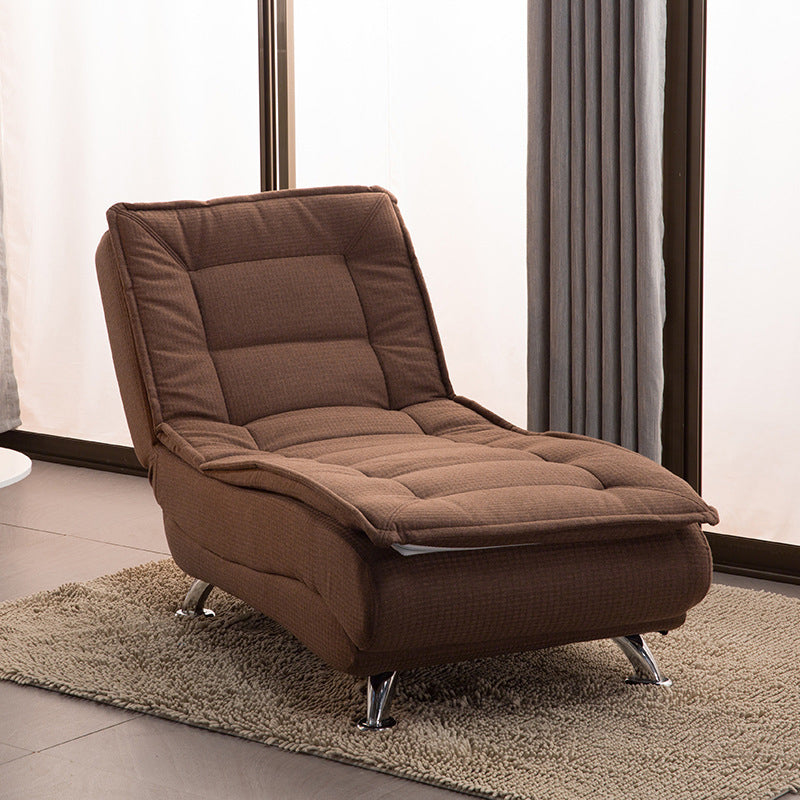 Contemporary Luxury Armless Recliner with Solid Wood Frame – Adjustable Backrest, Plush Sherpa Fabric, Sponge Cushion, Long-Strip Design for Living Room & Bedroom