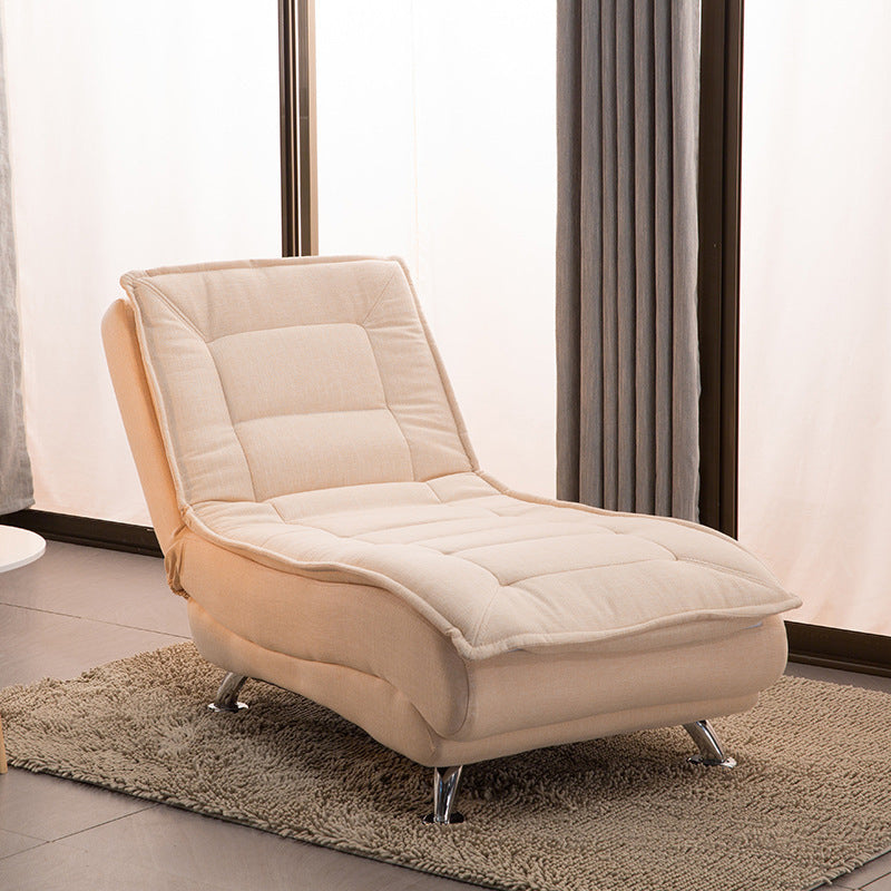 Contemporary Luxury Armless Recliner with Solid Wood Frame – Adjustable Backrest, Plush Sherpa Fabric, Sponge Cushion, Long-Strip Design for Living Room & Bedroom