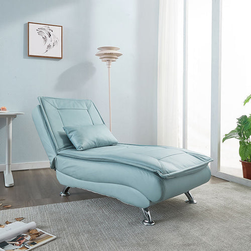 Contemporary Luxury Armless Recliner with Solid Wood Frame – Adjustable Backrest, Plush Sherpa Fabric, Sponge Cushion, Long-Strip Design for Living Room & Bedroom