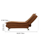 Sillón reclinable contemporáneo de lujo sin brazos con estructura de madera maciza – Respaldo ajustable, tejido sherpa de felpa, cojín de esponja, diseño de tira larga para sala de estar y dormitorio