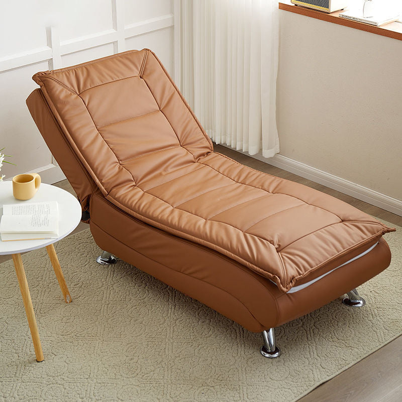 Sillón reclinable contemporáneo de lujo sin brazos con estructura de madera maciza – Respaldo ajustable, tejido sherpa de felpa, cojín de esponja, diseño de tira larga para sala de estar y dormitorio