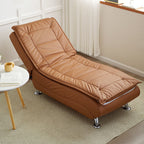 Sillón reclinable contemporáneo de lujo sin brazos con estructura de madera maciza – Respaldo ajustable, tejido sherpa de felpa, cojín de esponja, diseño de tira larga para sala de estar y dormitorio