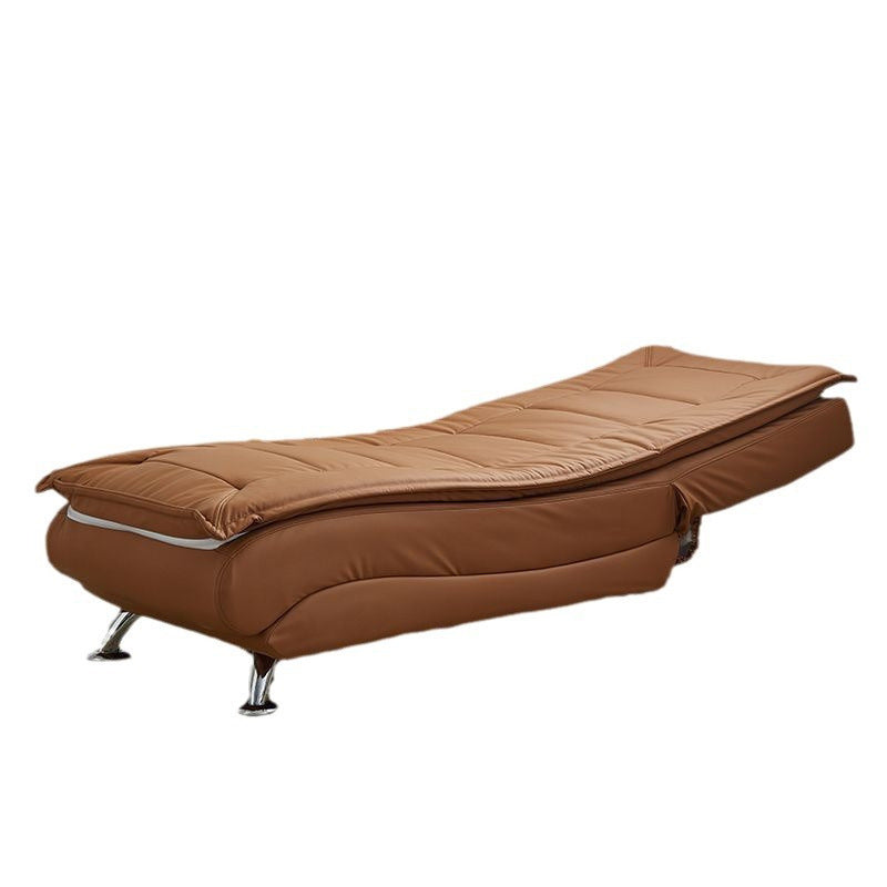 Sillón reclinable contemporáneo de lujo sin brazos con estructura de madera maciza – Respaldo ajustable, tejido sherpa de felpa, cojín de esponja, diseño de tira larga para sala de estar y dormitorio