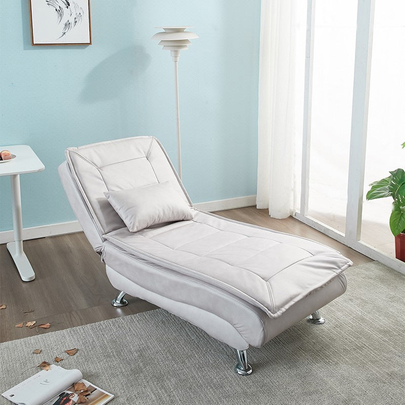 Contemporary Luxury Armless Recliner with Solid Wood Frame – Adjustable Backrest, Plush Sherpa Fabric, Sponge Cushion, Long-Strip Design for Living Room & Bedroom