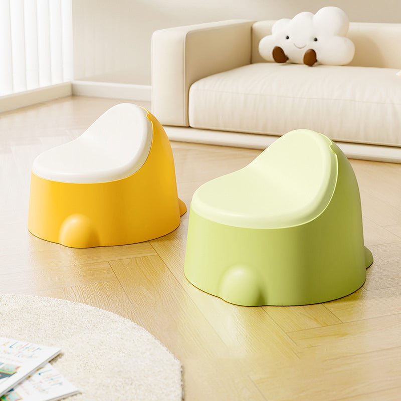Kids' Dinosaur-Shaped PP Plastic Stool - Contemporary Creative Design, Low, Armless, for Hallway & Entryway