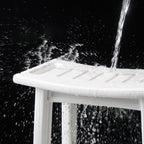 Taburete bajo moderno minimalista curvo rectangular de HDPE impermeable - Sin respaldo ni reposabrazos para baño