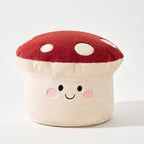 Kids’ Contemporary Cartoon Mushroom Plush Stool – Low, Backless & Armless, EPP Foam, Living Room Accent
