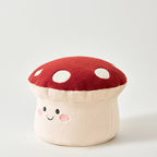 Kids’ Contemporary Cartoon Mushroom Plush Stool – Low, Backless & Armless, EPP Foam, Living Room Accent