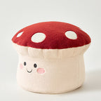 Kids’ Contemporary Cartoon Mushroom Plush Stool – Low, Backless & Armless, EPP Foam, Living Room Accent