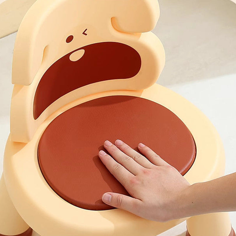 Modern Art Deco Cartoon Dog-Shaped Kids' Low Stool - Armless, Backless, PP Plastic, Living Room Accent