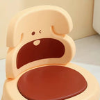 Modern Art Deco Cartoon Dog-Shaped Kids' Low Stool - Armless, Backless, PP Plastic, Living Room Accent
