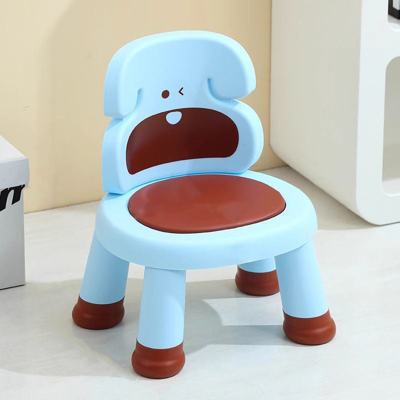Modern Art Deco Cartoon Dog-Shaped Kids' Low Stool - Armless, Backless, PP Plastic, Living Room Accent