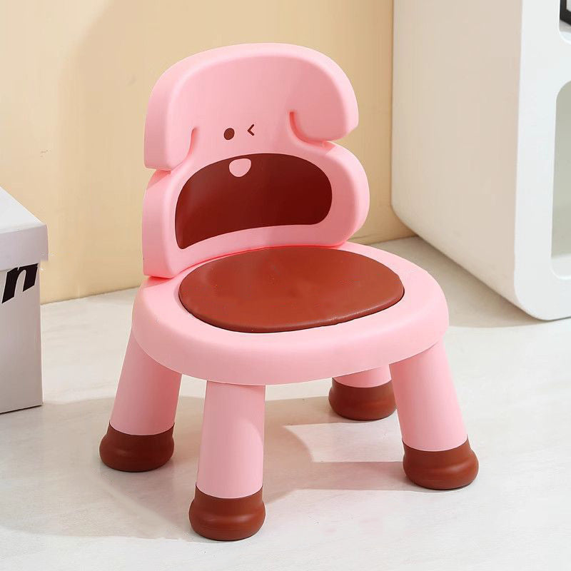 Modern Art Deco Cartoon Dog-Shaped Kids' Low Stool - Armless, Backless, PP Plastic, Living Room Accent