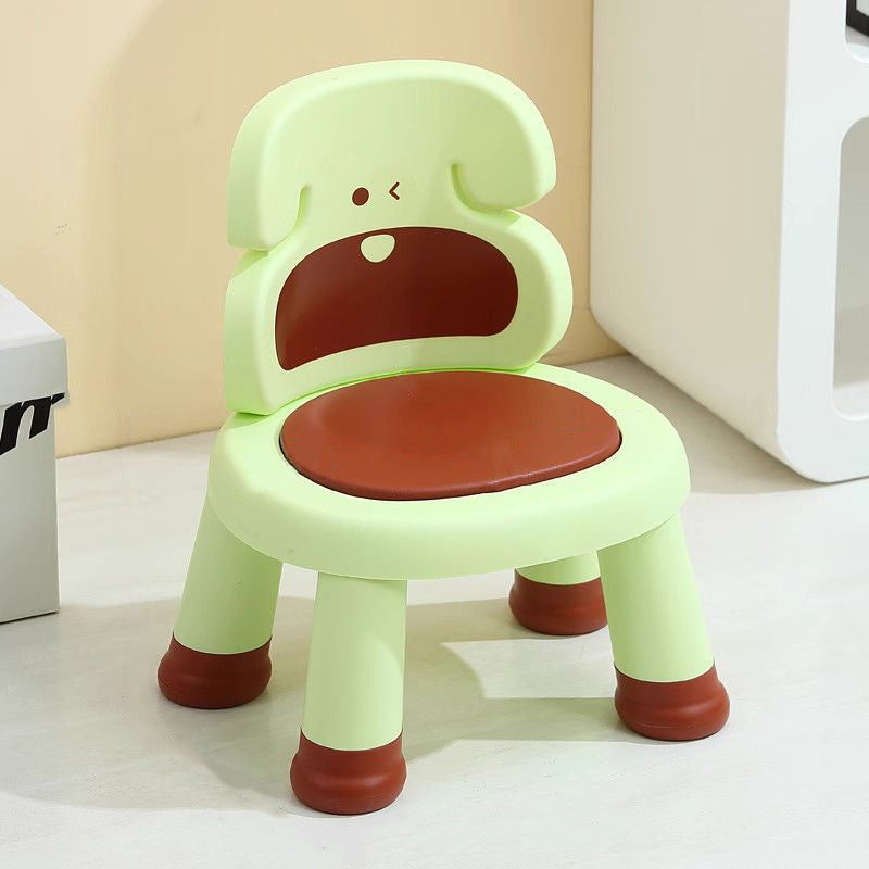 Modern Art Deco Cartoon Dog-Shaped Kids' Low Stool - Armless, Backless, PP Plastic, Living Room Accent