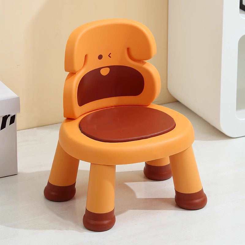 Modern Art Deco Cartoon Dog-Shaped Kids' Low Stool - Armless, Backless, PP Plastic, Living Room Accent