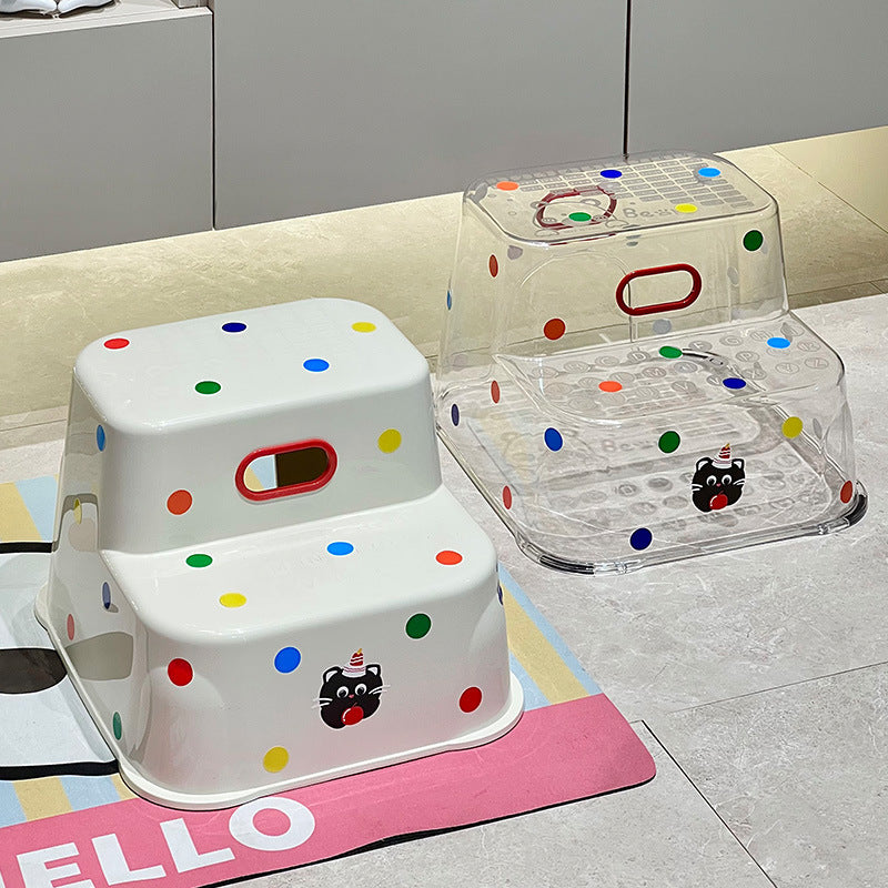 Nordic-Style Contemporary Trapezoidal Footstool — Stackable, Waterproof PP Plastic, Backless & Armless, Perfect for Hallway & Entryway