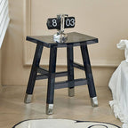 Sleek Modern Minimalist Rectangular PC Plastic Low Stool — Backless & Armless for Hallways & Entryways